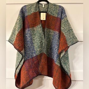 Colorful Knit Poncho